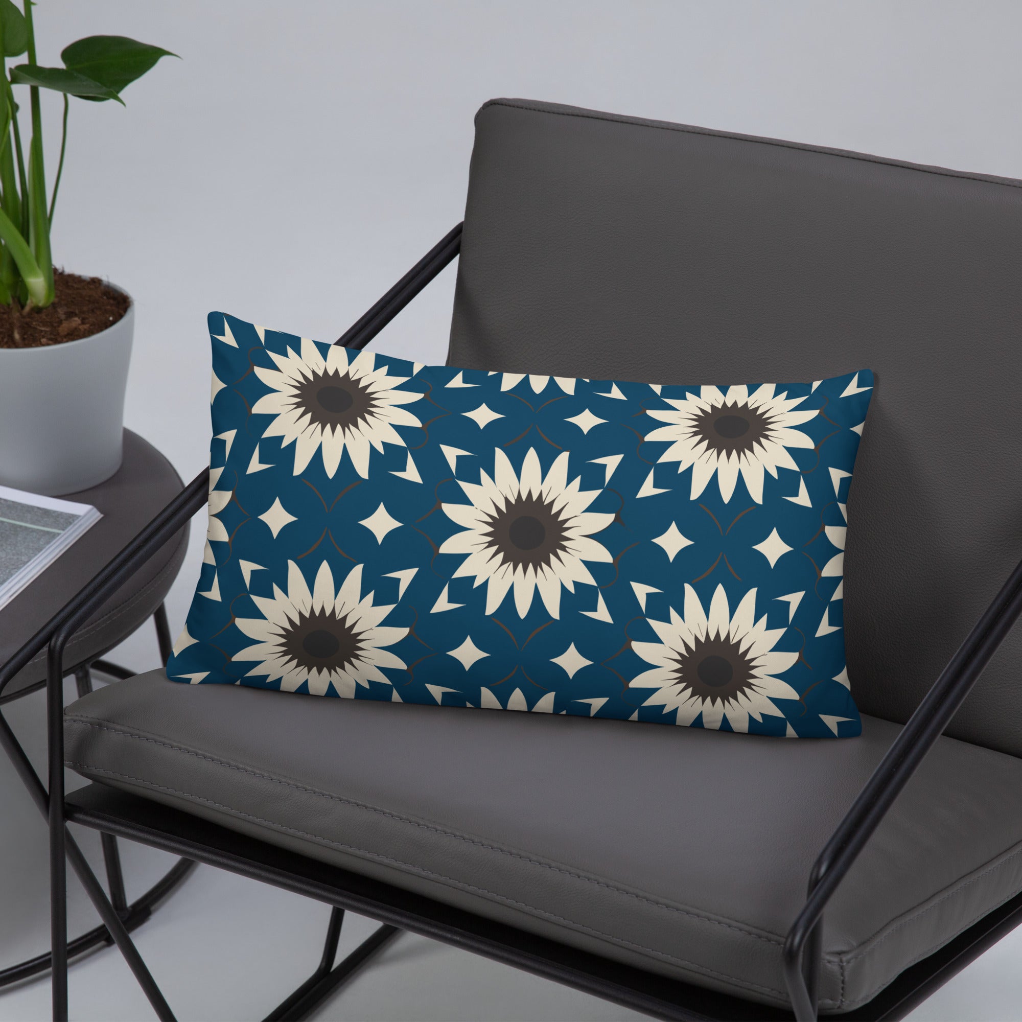 Green Flower Basic Pillow