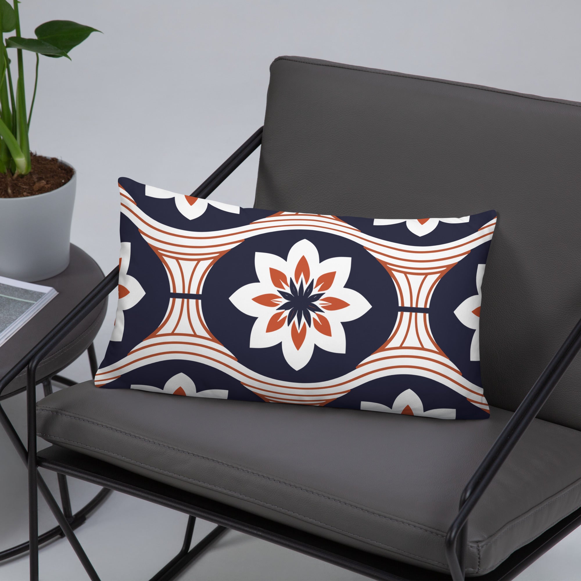 Orange Flower Basic Pillow