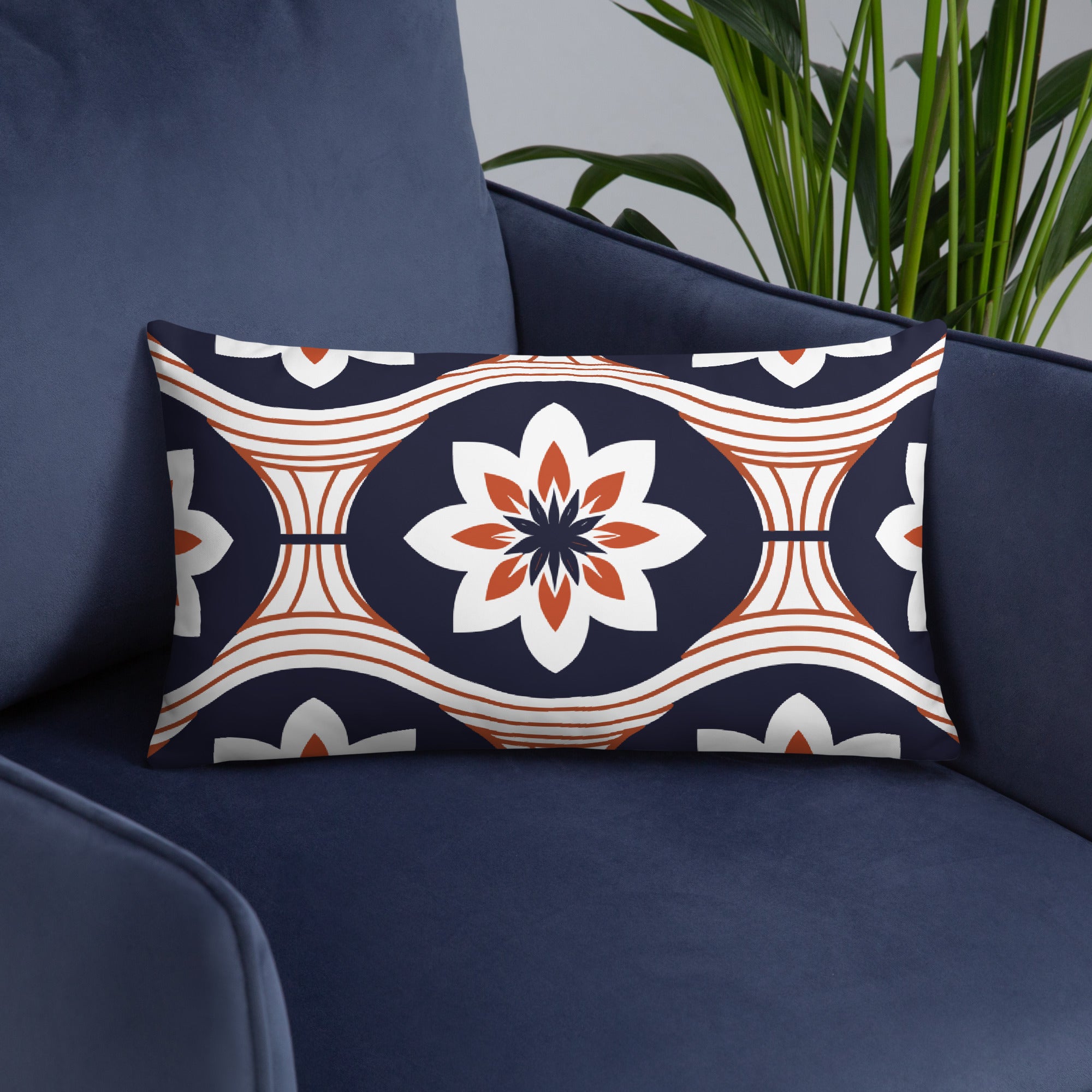 Orange Flower Basic Pillow