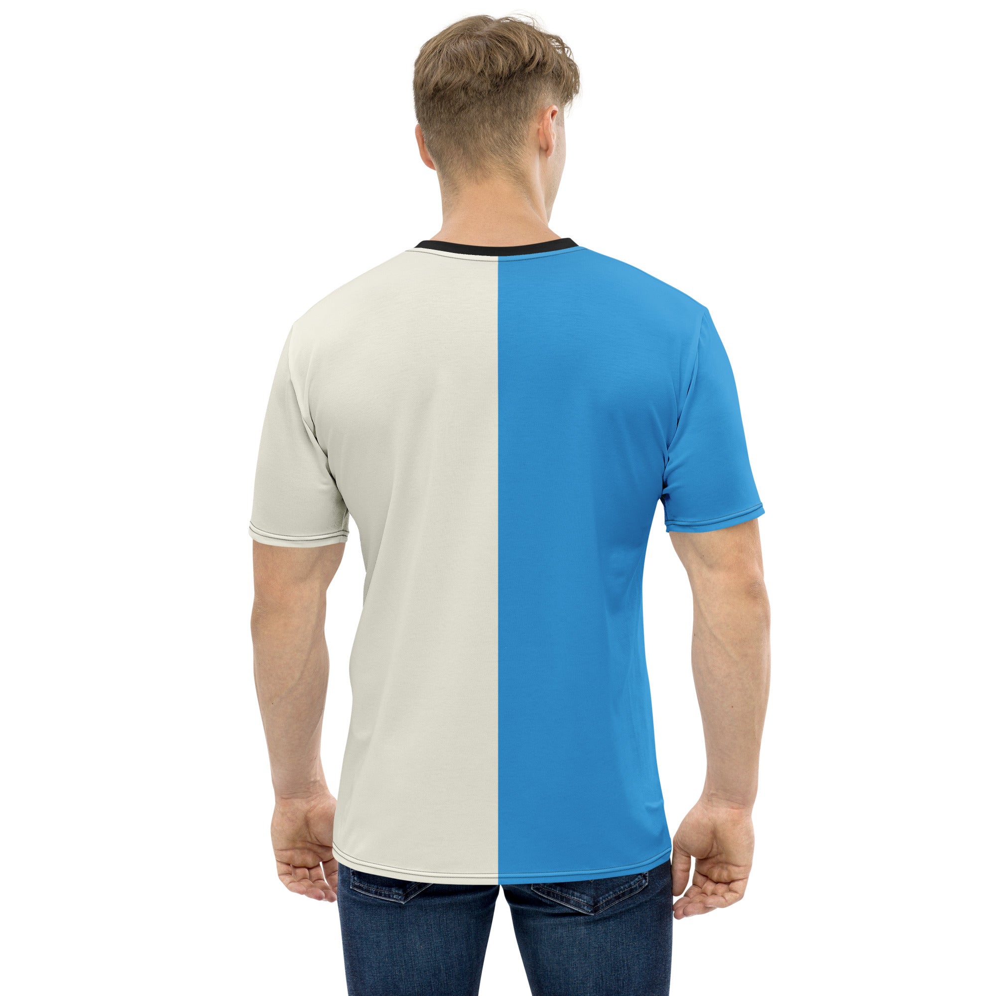 Blue and White Men's t-shirt