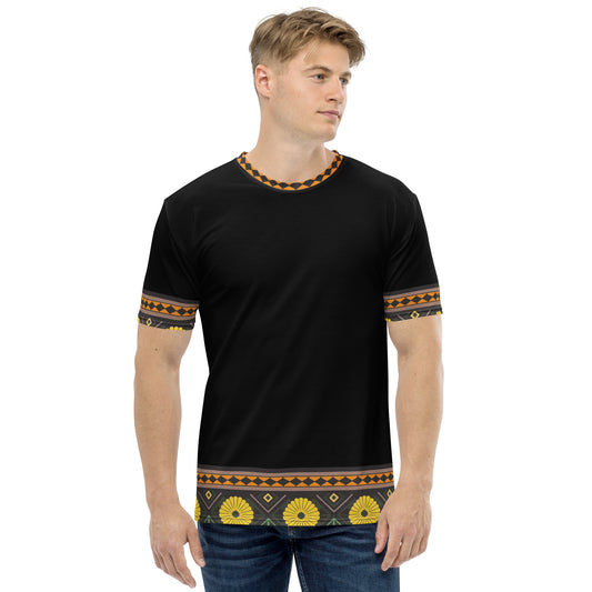 Men's black pattern t-shirt