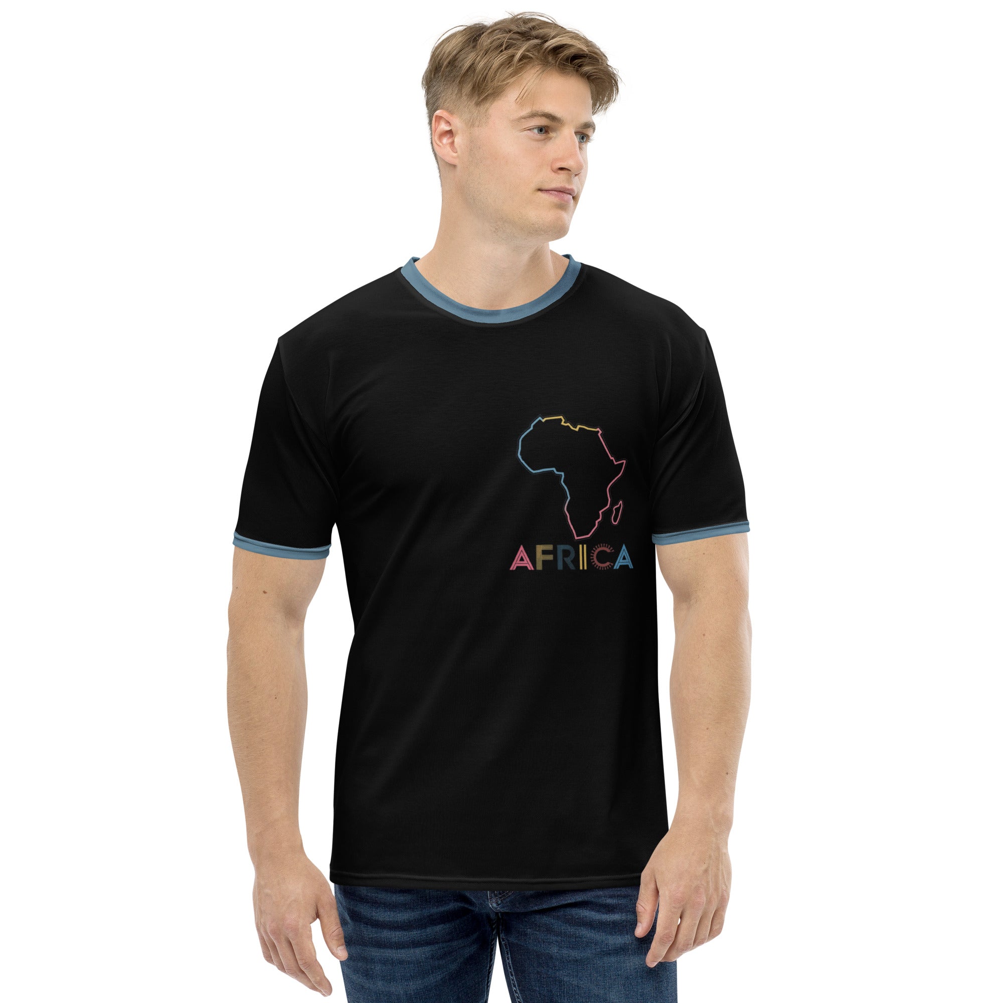 Men's black Africa t-shirt