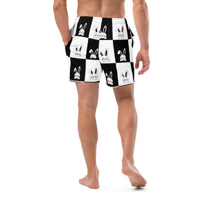 Paw black and White Men's swim trunks