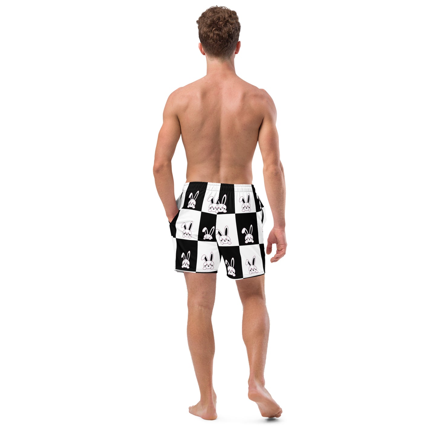 Paw black and White Men's swim trunks