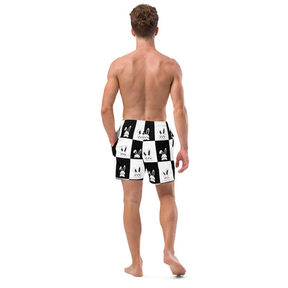 Paw black and White Men's swim trunks