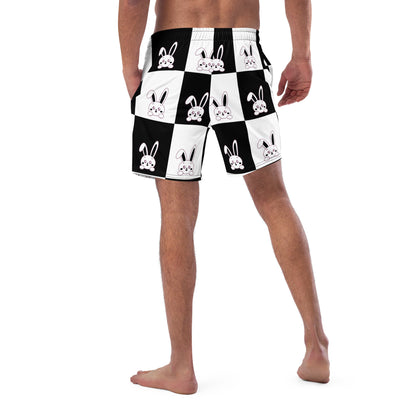 Paw black and White Men's swim trunks