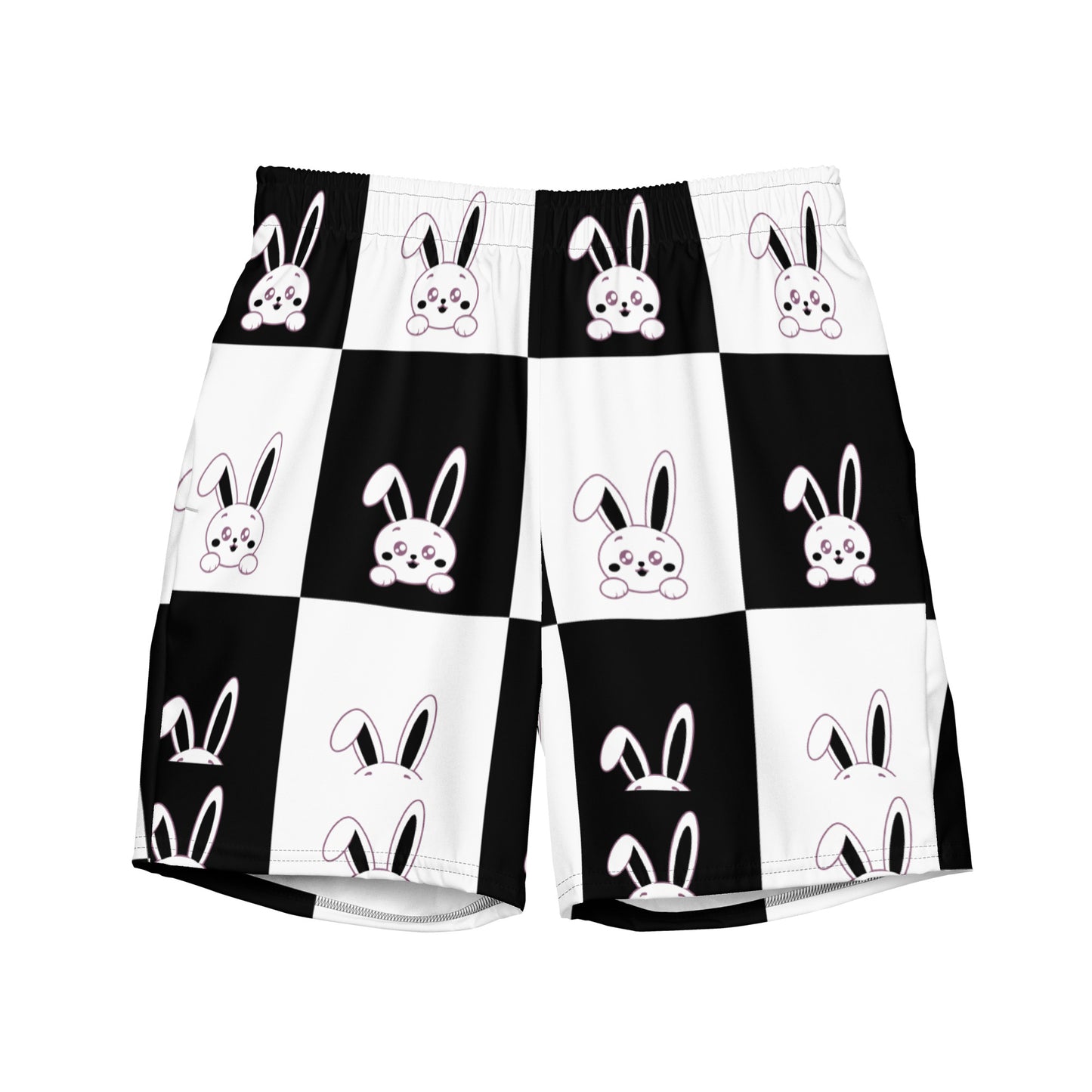Paw black and White Men's swim trunks