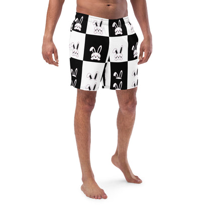 Paw black and White Men's swim trunks