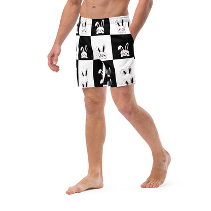 Paw black and White Men's swim trunks
