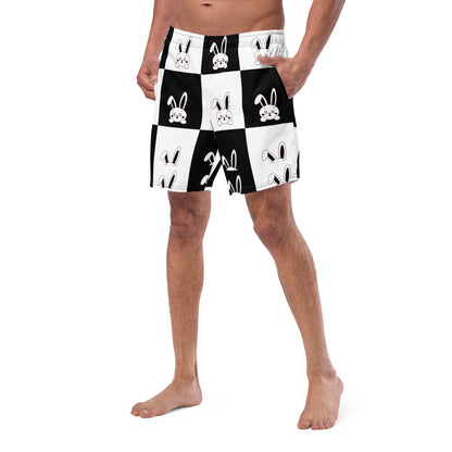 Paw black and White Men's swim trunks