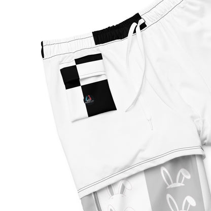 Paw black and White Men's swim trunks