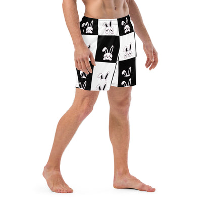 Paw black and White Men's swim trunks