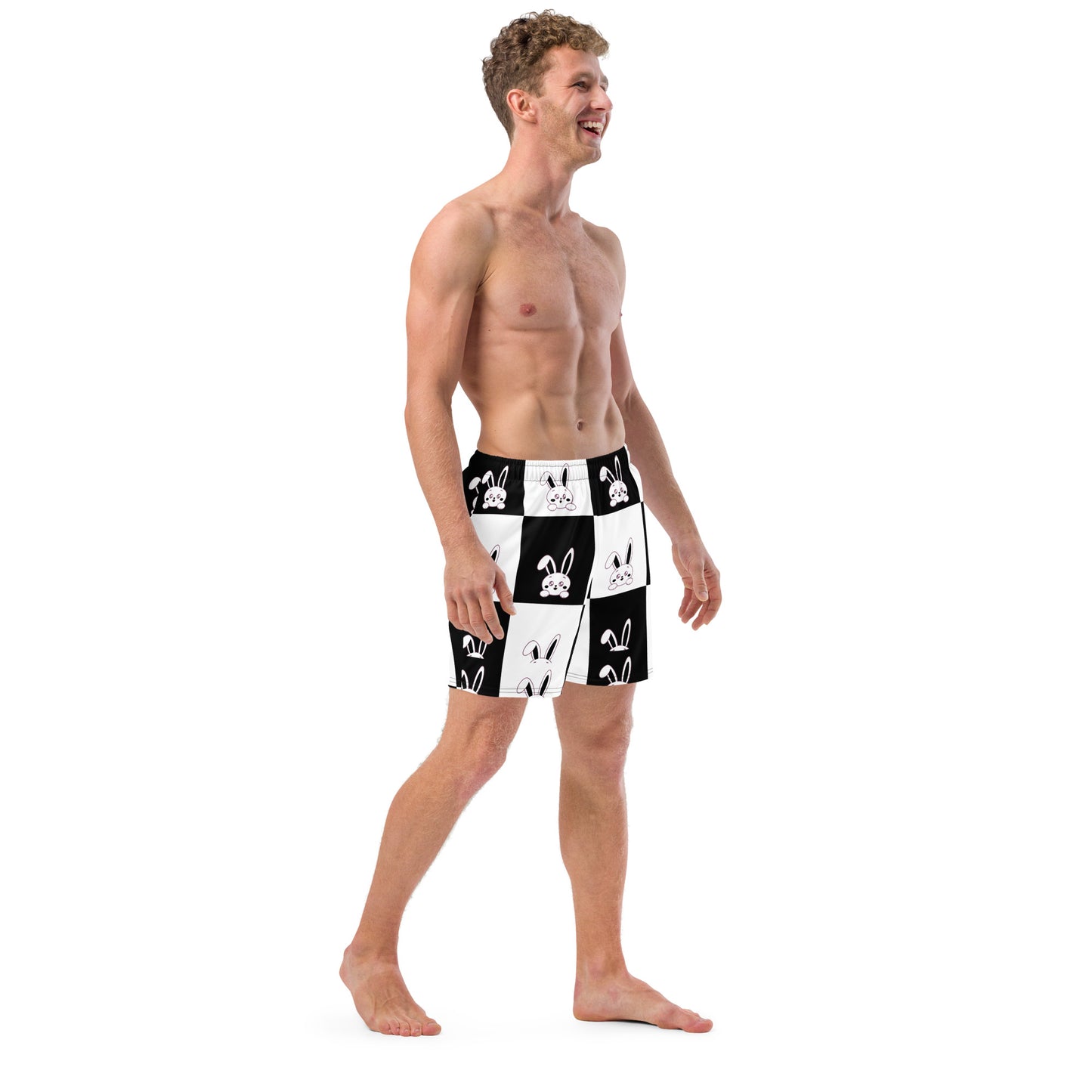 Paw black and White Men's swim trunks