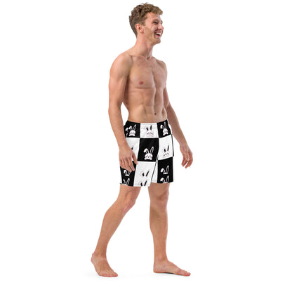 Paw black and White Men's swim trunks