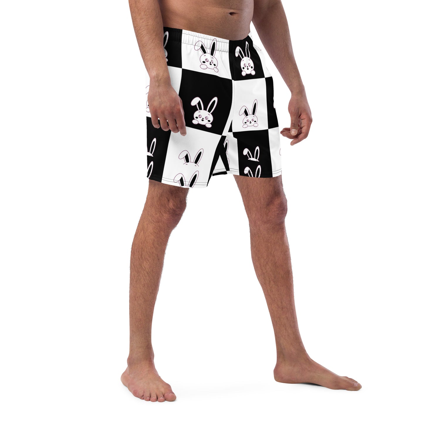 Paw black and White Men's swim trunks