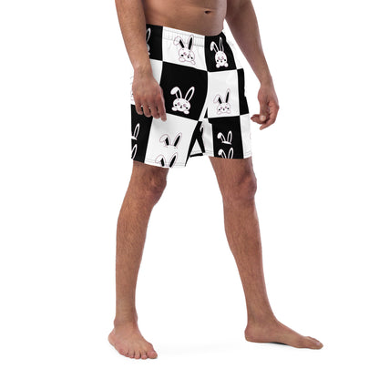 Paw black and White Men's swim trunks