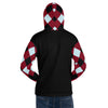 Unisex Red and Black Hoodie