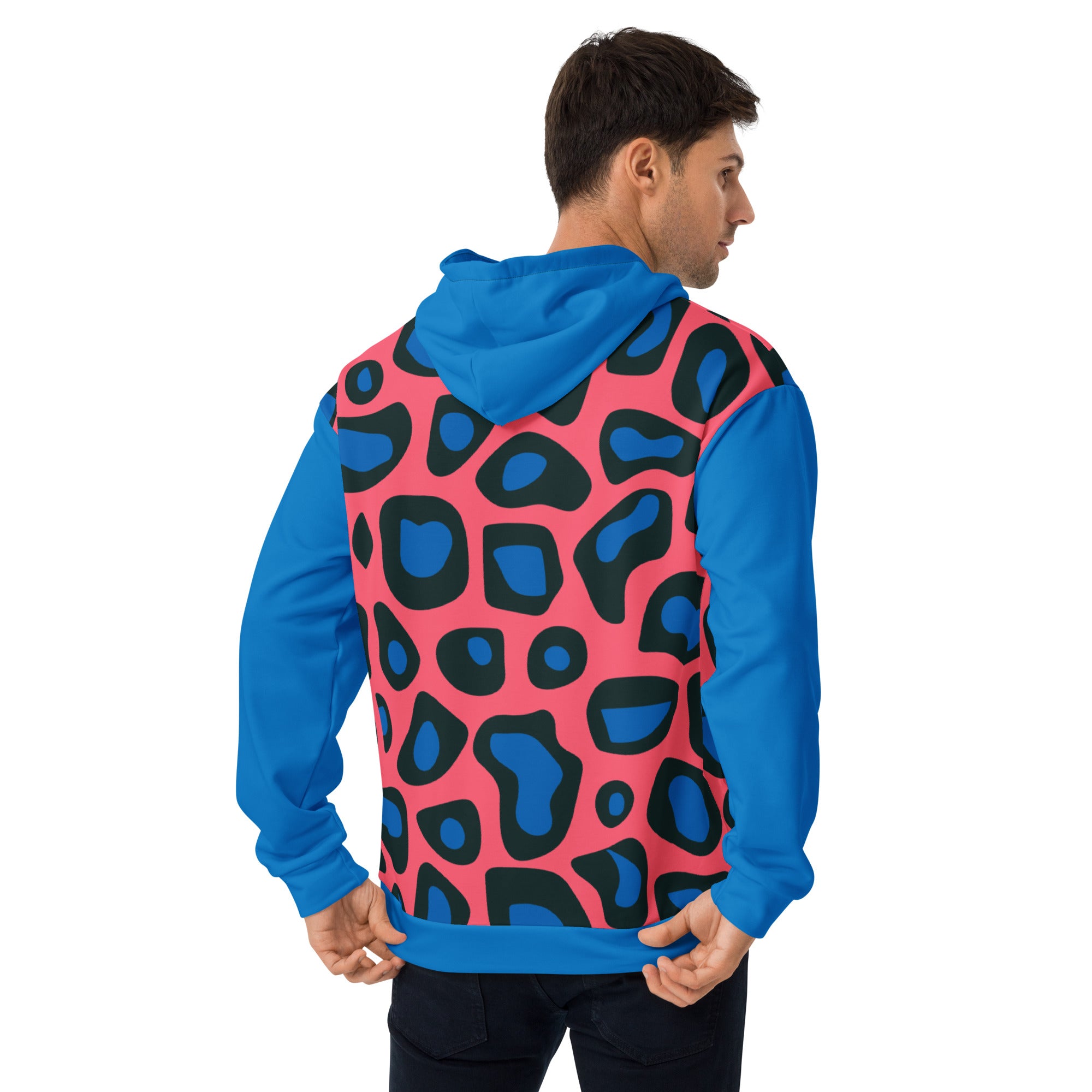 Blue & Black Leopard Unisex Hoodie