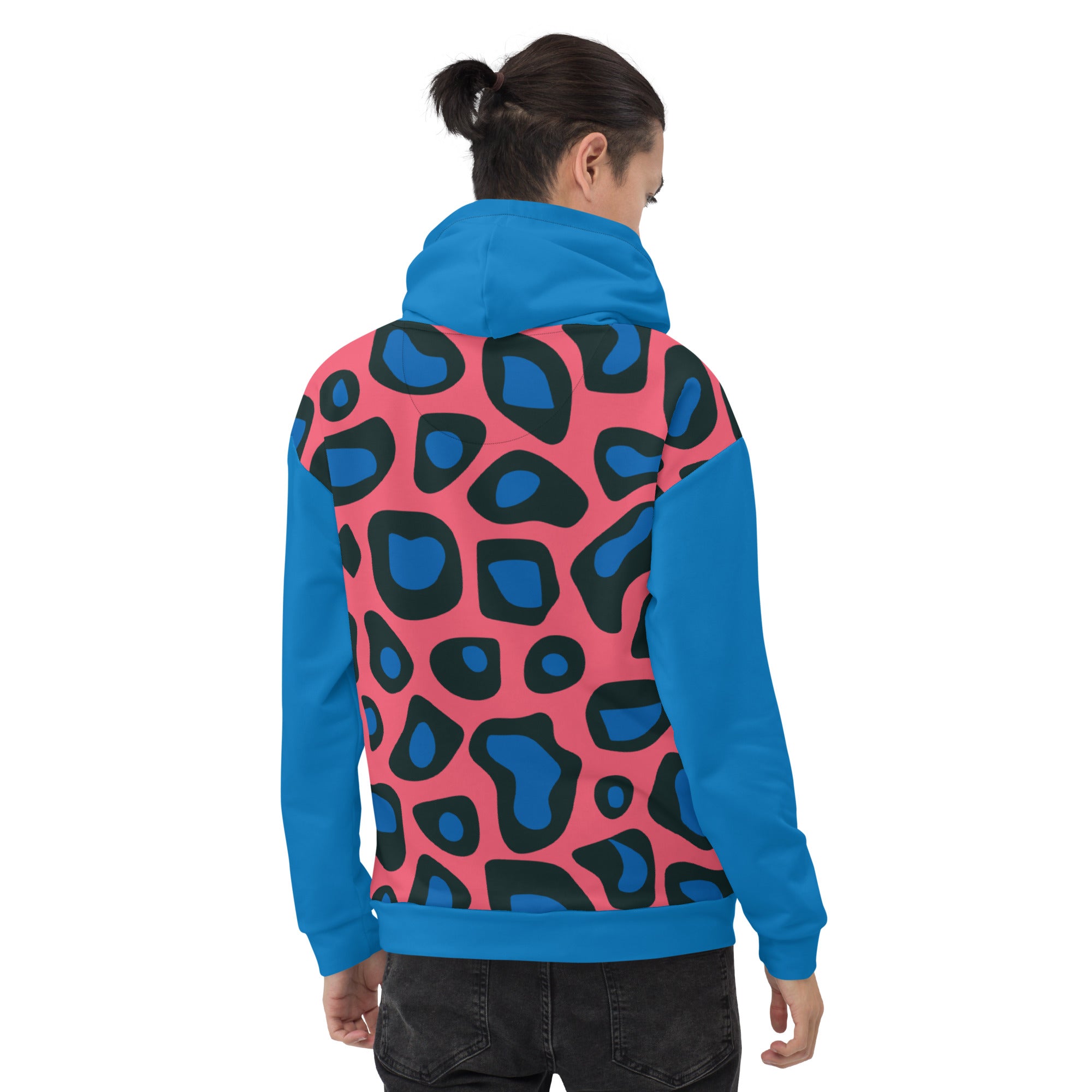 Blue & Black Leopard Unisex Hoodie