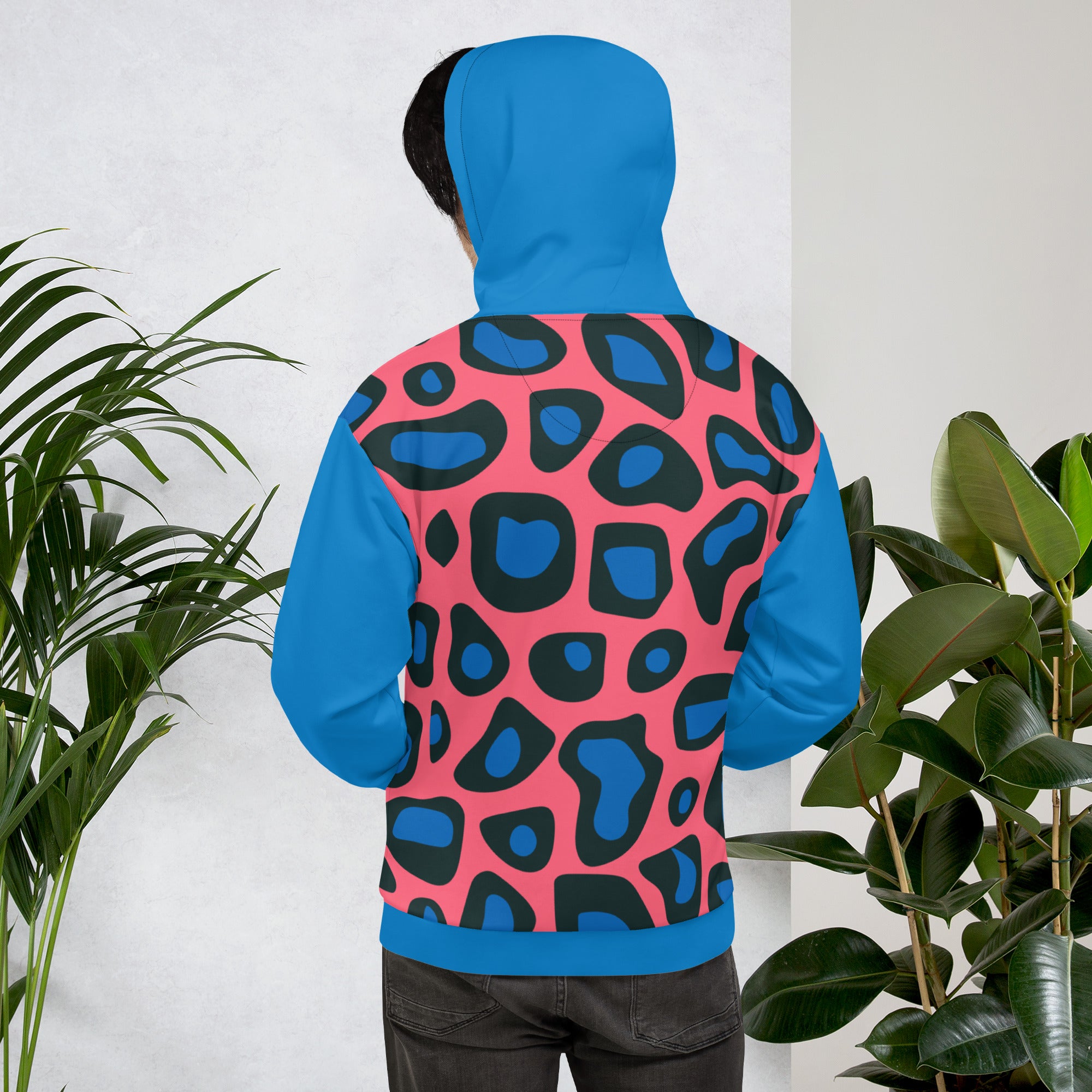 Blue & Black Leopard Unisex Hoodie