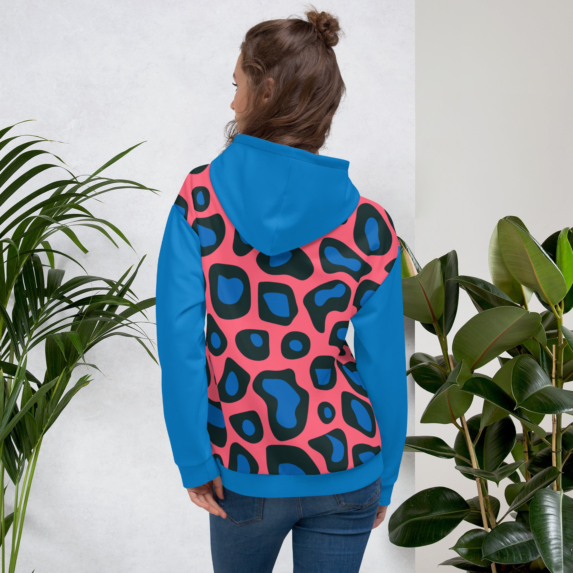 Blue & Black Leopard Unisex Hoodie