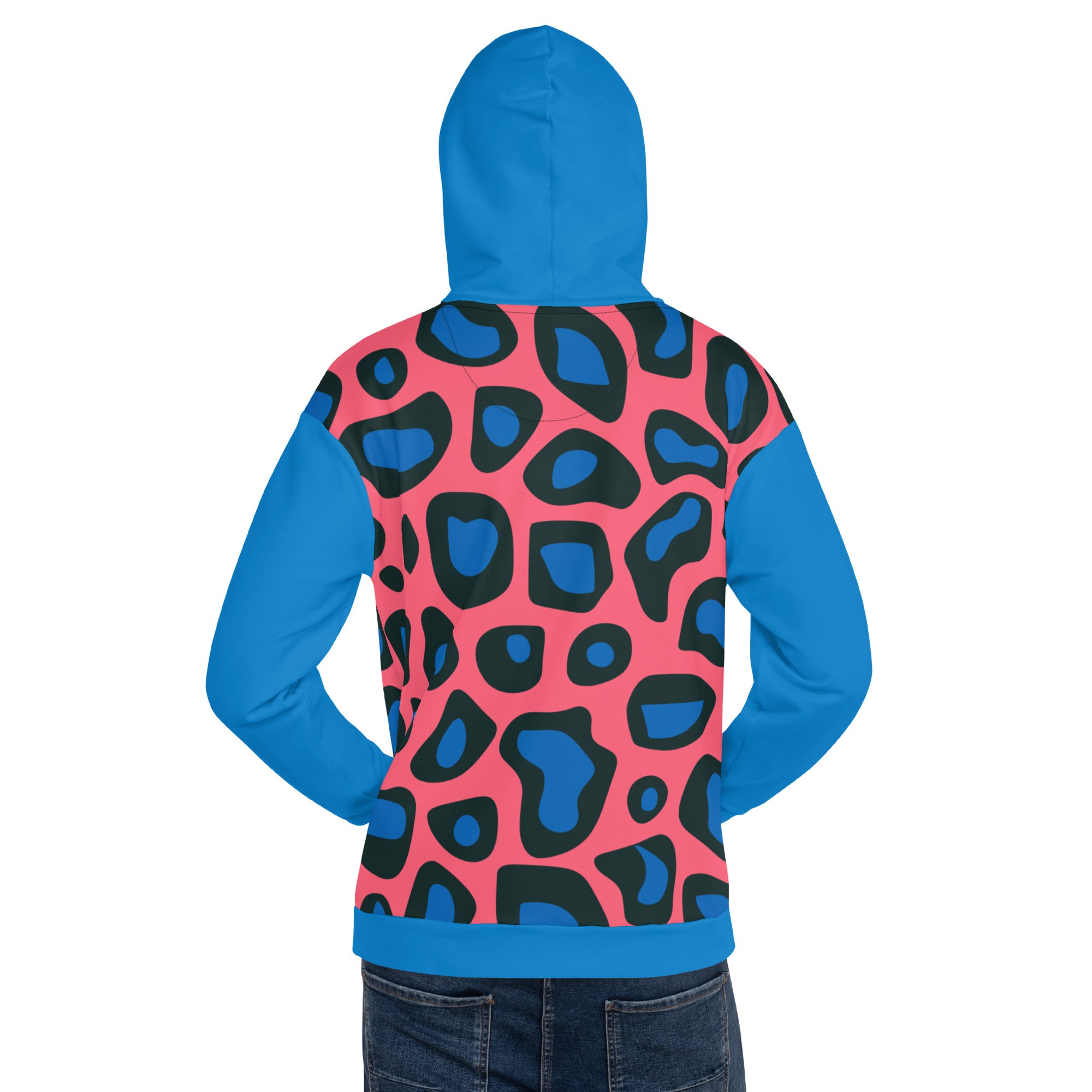 Blue & Black Leopard Unisex Hoodie