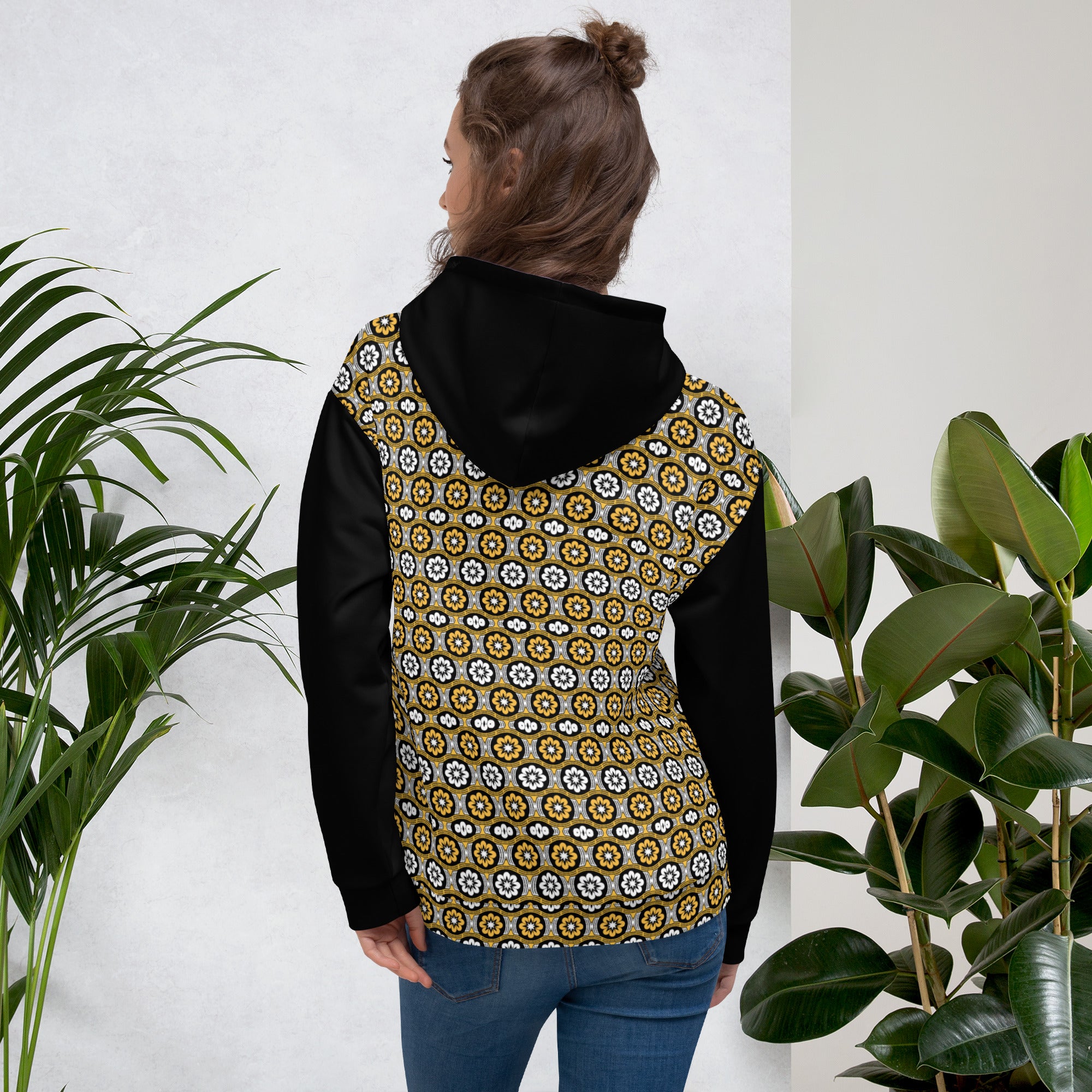 Yellow flower pattern Unisex Hoodie