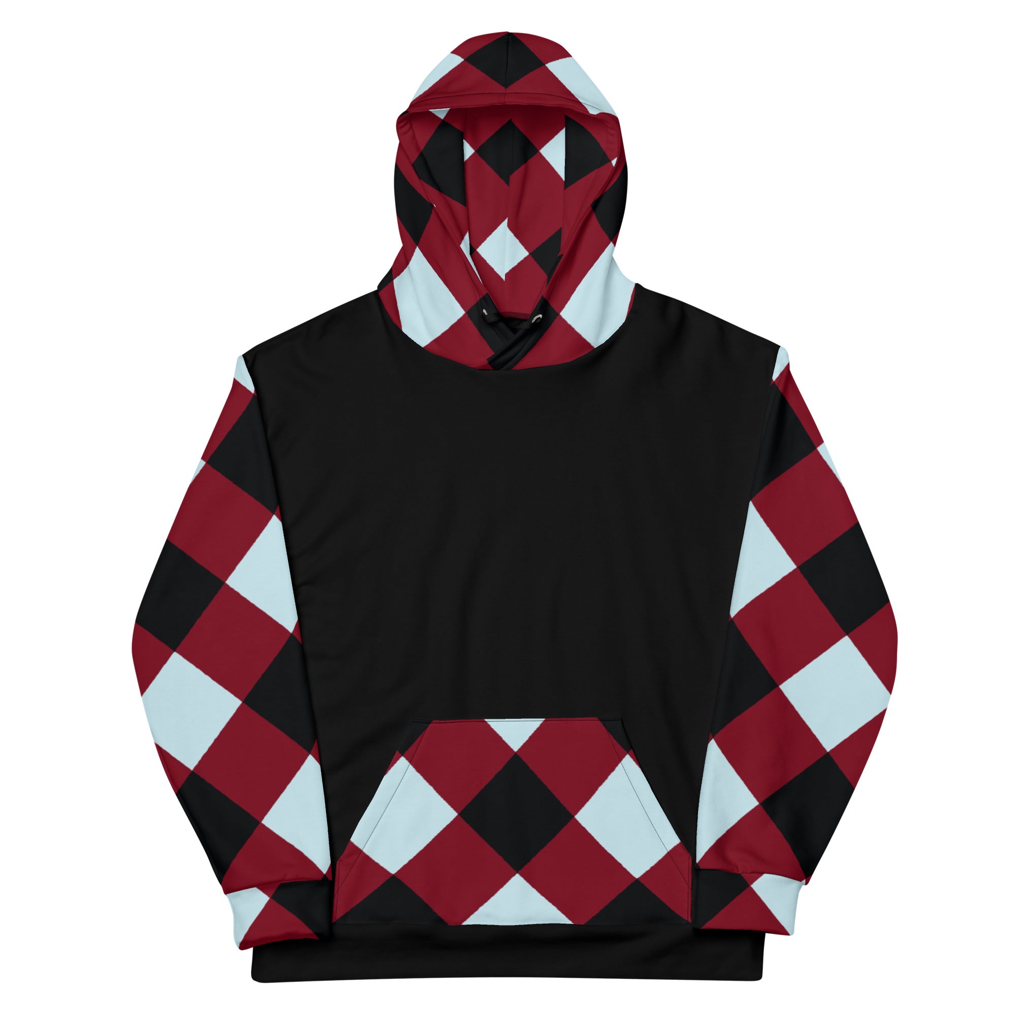 Unisex Red and Black Hoodie