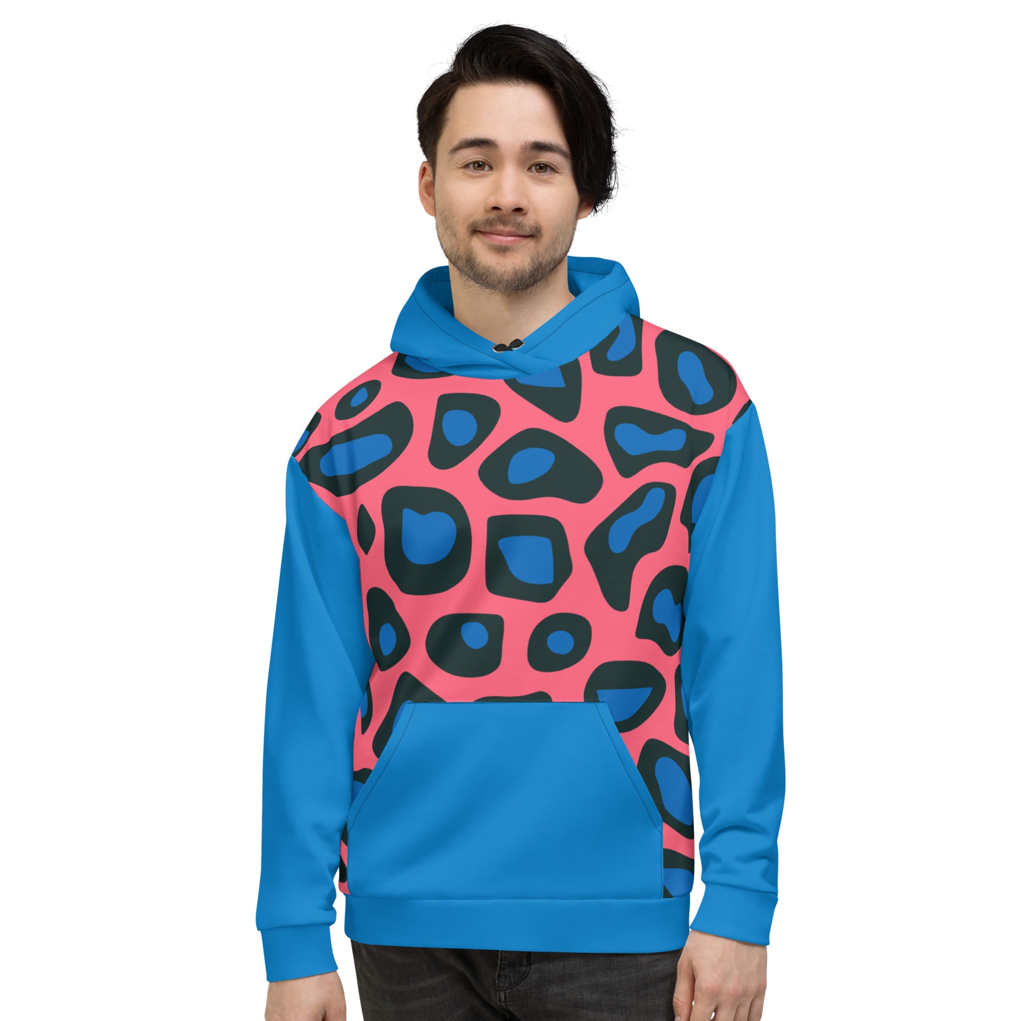 Blue & Black Leopard Unisex Hoodie