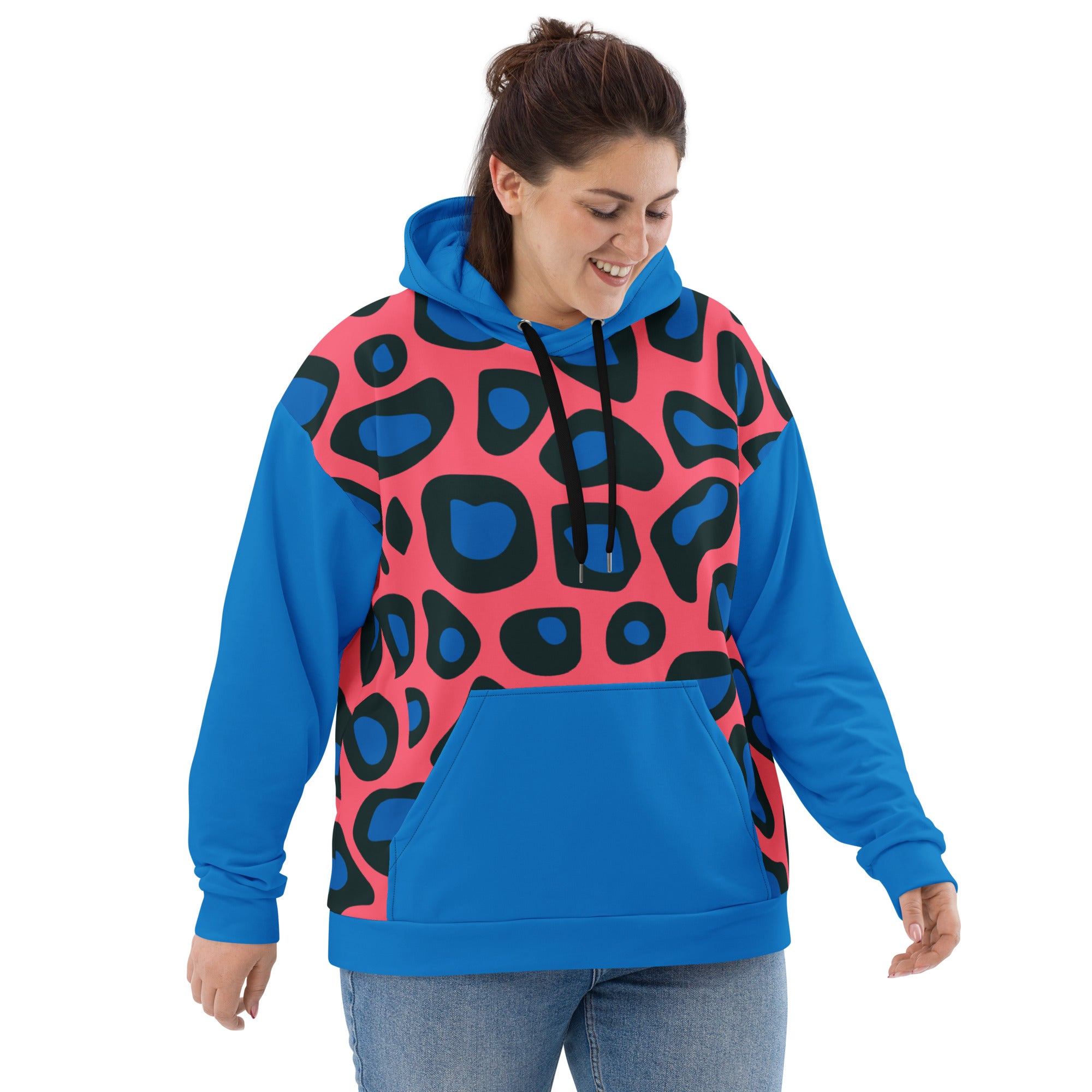 Blue & Black Leopard Unisex Hoodie