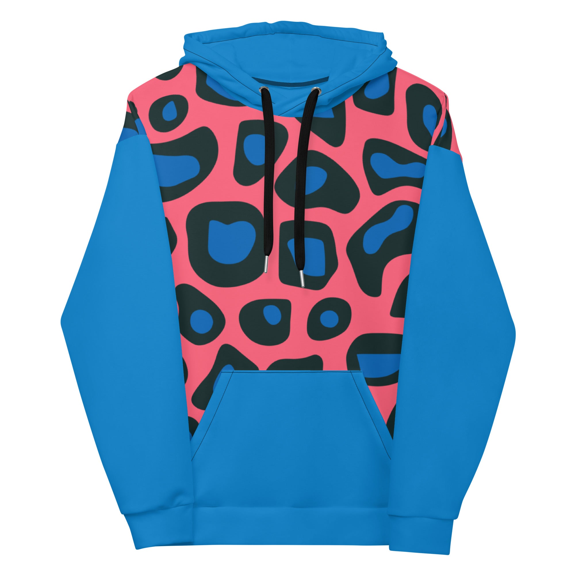 Blue & Black Leopard Unisex Hoodie