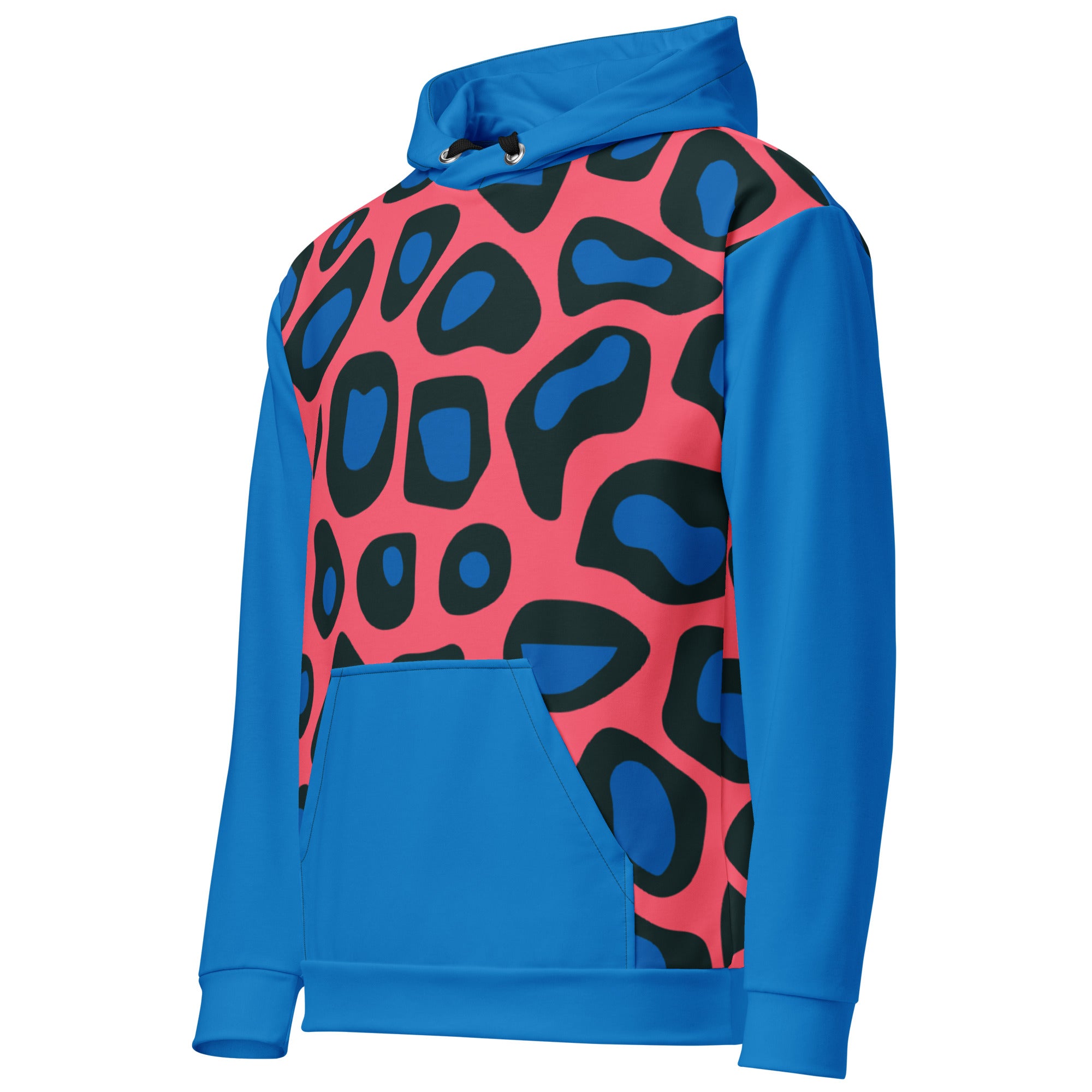 Blue & Black Leopard Unisex Hoodie