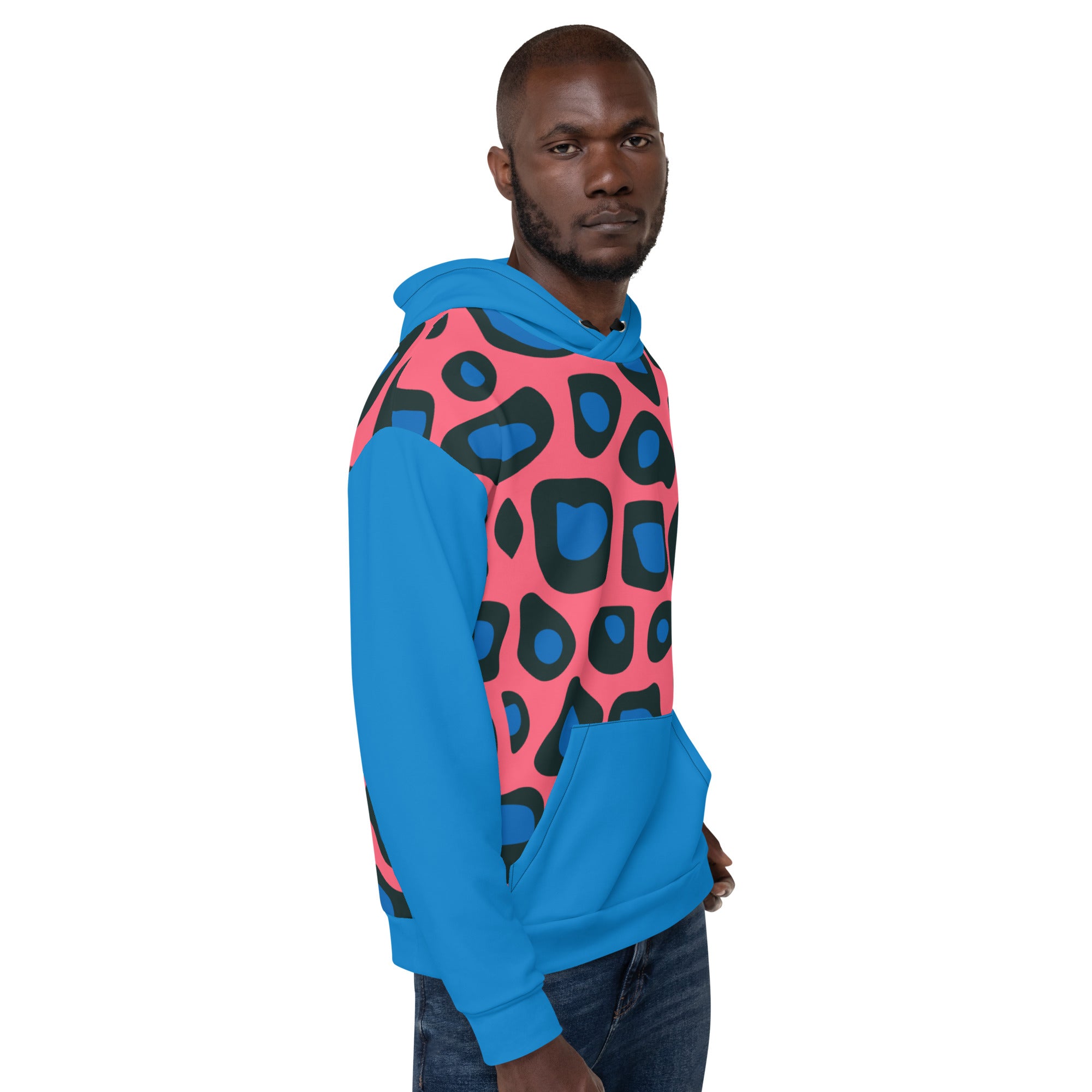 Blue & Black Leopard Unisex Hoodie