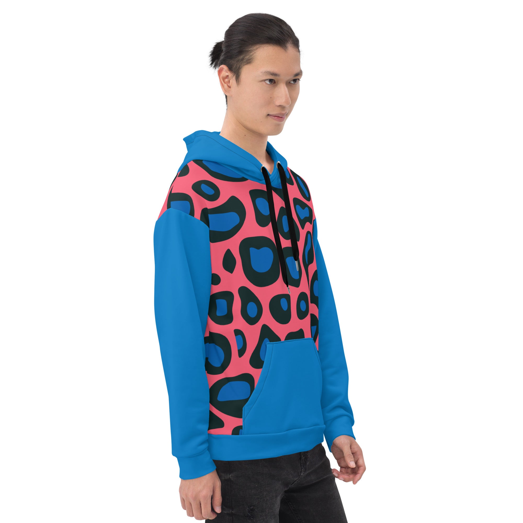 Blue & Black Leopard Unisex Hoodie