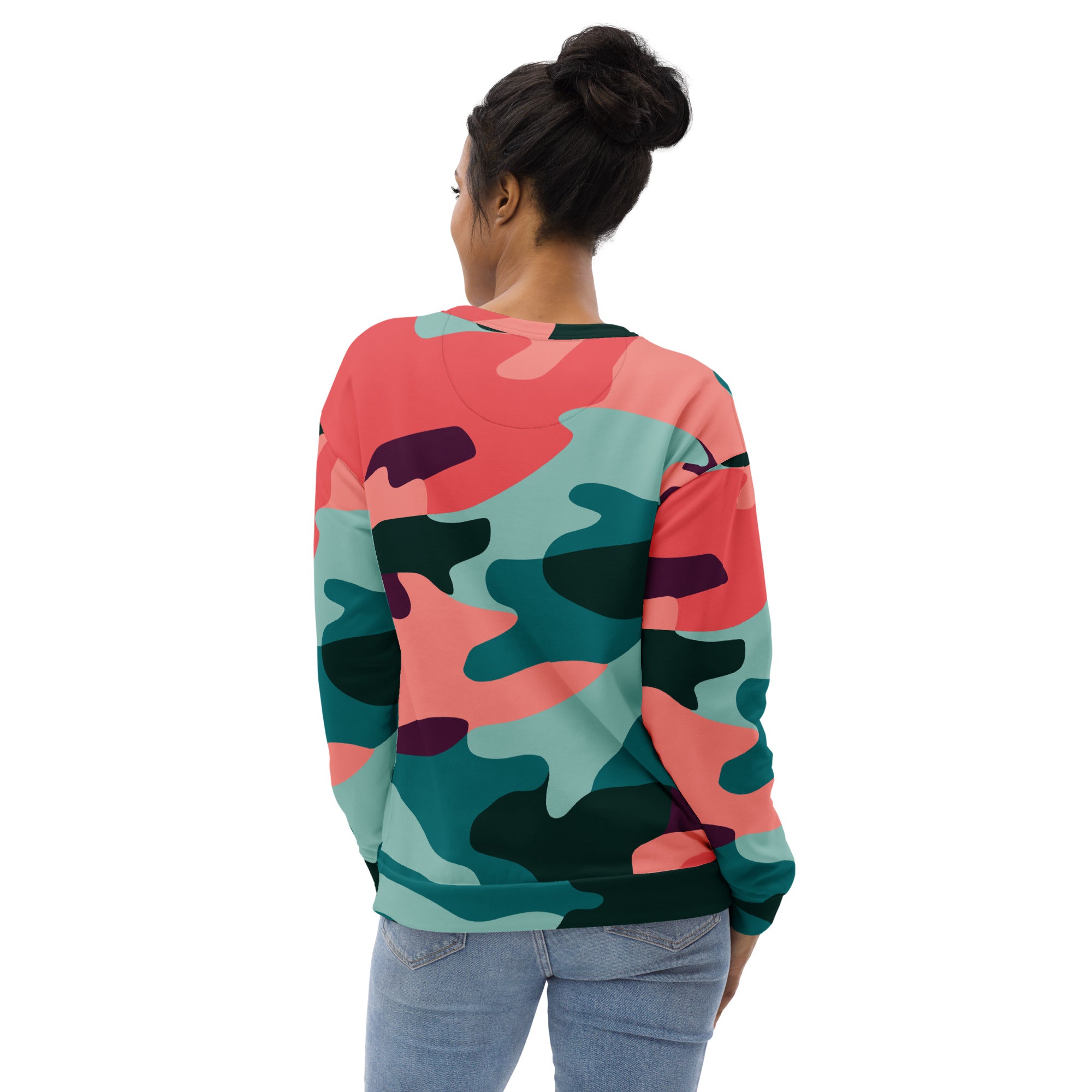 Orange green camouflage Unisex Sweatshirt