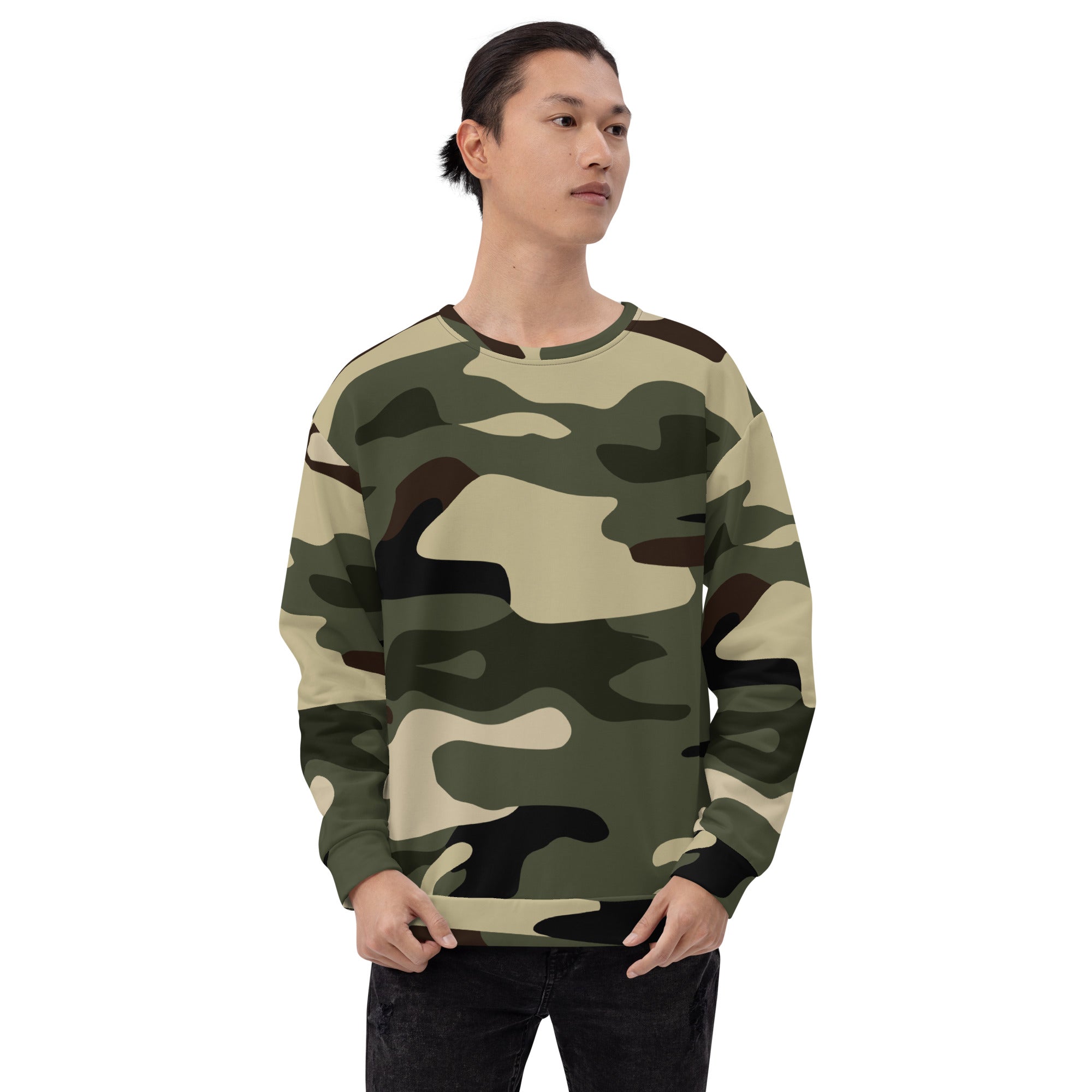 Green black Camoaflage Unisex Sweatshirt