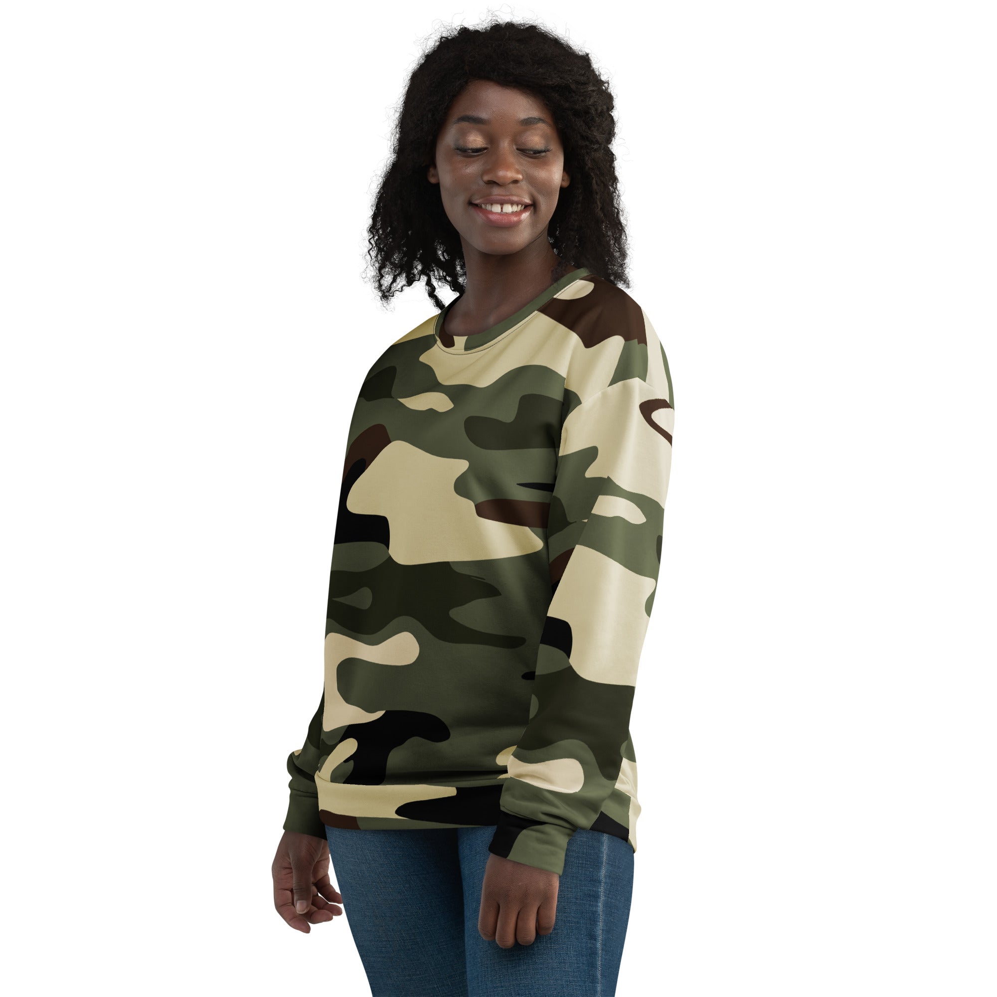 Green black Camoaflage Unisex Sweatshirt