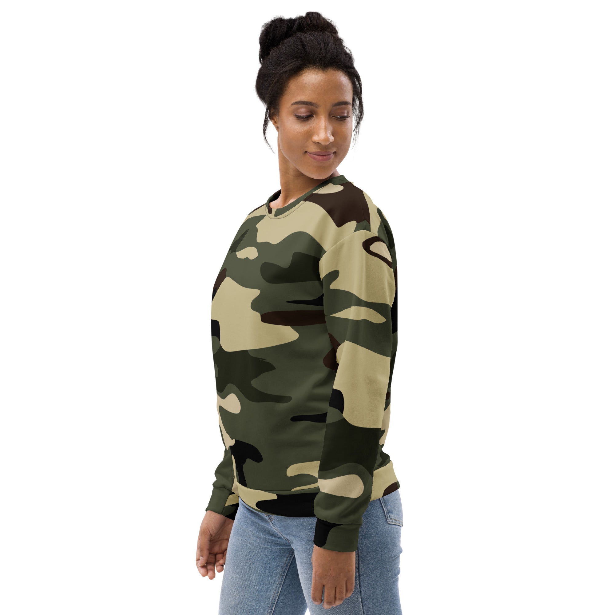 Green black Camoaflage Unisex Sweatshirt