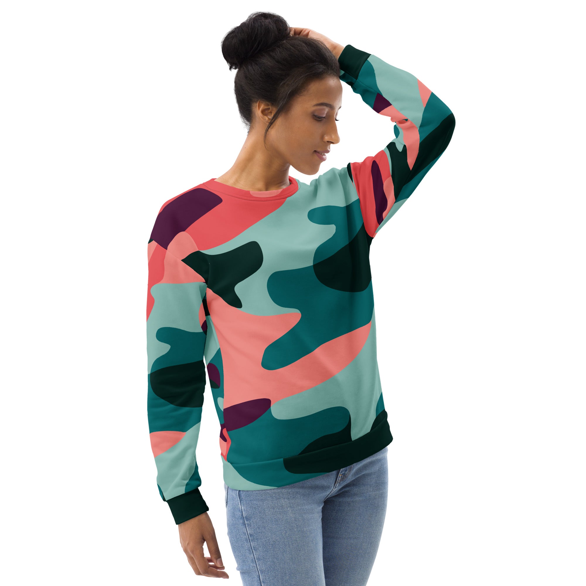 Orange green camouflage Unisex Sweatshirt