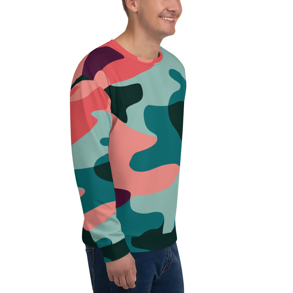 Orange green camouflage Unisex Sweatshirt