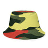 Yellow red camo Reversible bucket hat