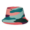 Green red camo Reversible bucket hat