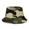 Green black camo Reversible bucket hat