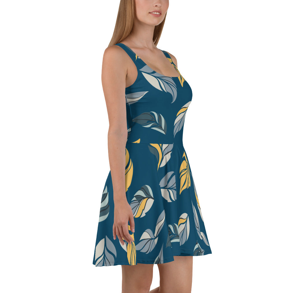 Leaves Skater Dress