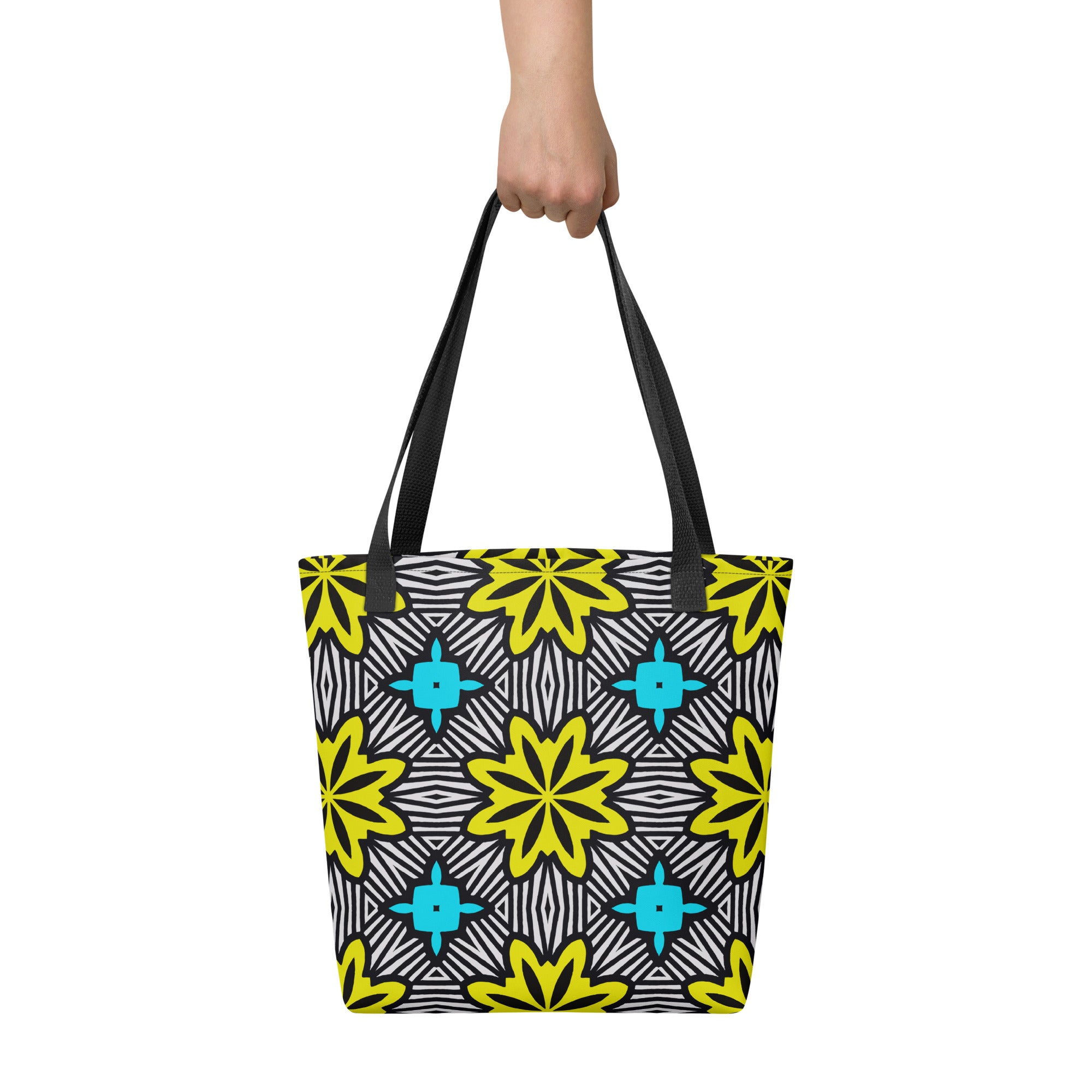 Bright Yellow & Blue Tote bag