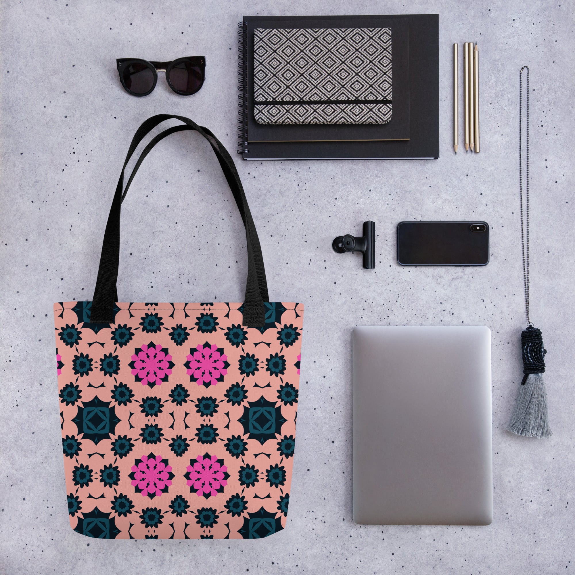 Pink flowers Tote bag