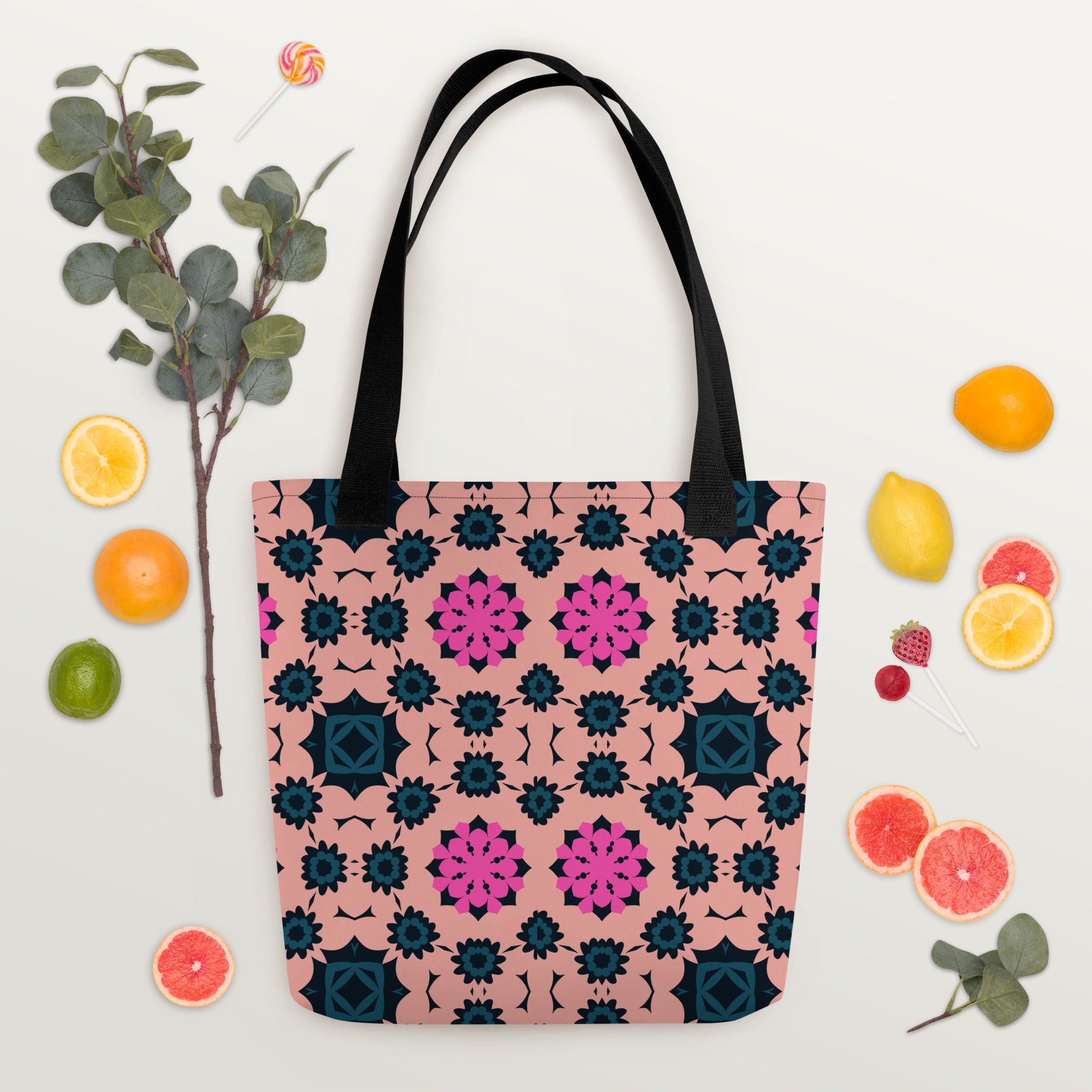 Pink flowers Tote bag