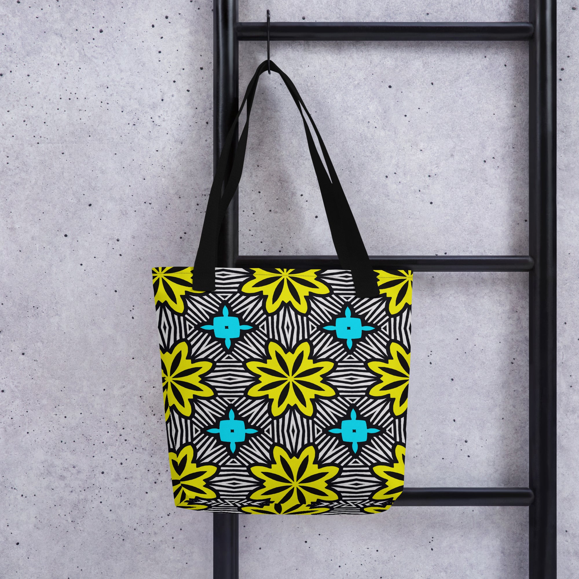 Bright Yellow & Blue Tote bag