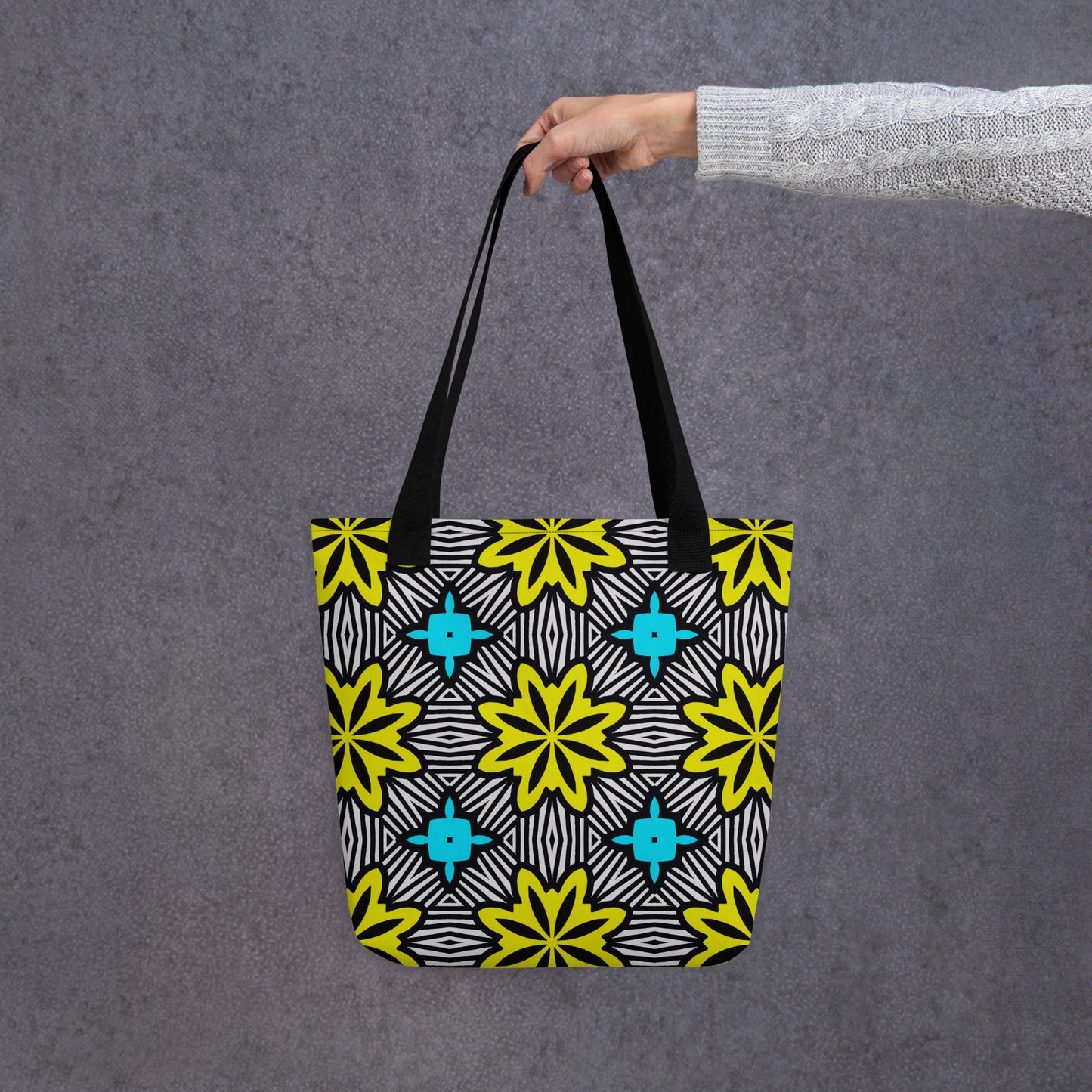 Bright Yellow & Blue Tote bag