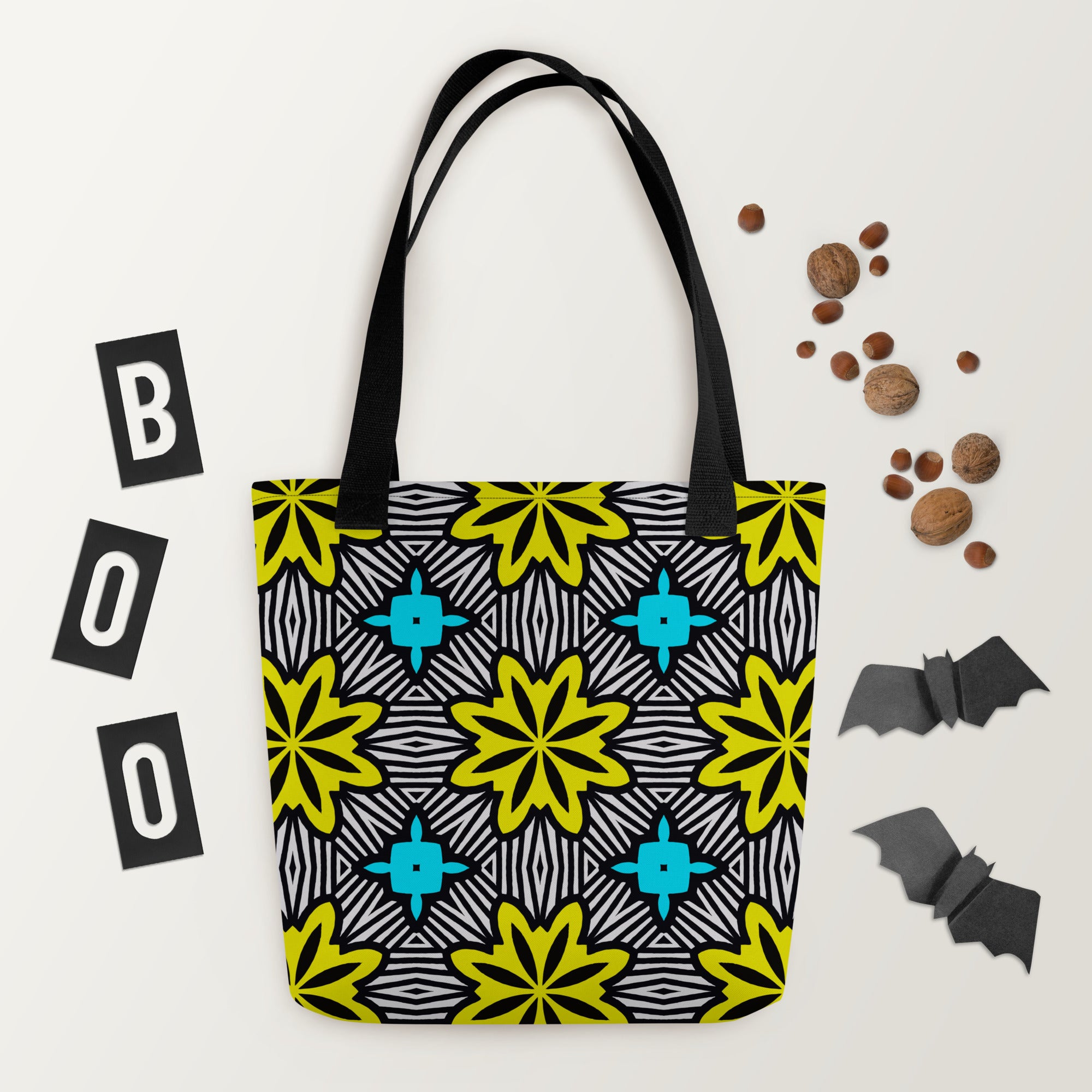 Bright Yellow & Blue Tote bag